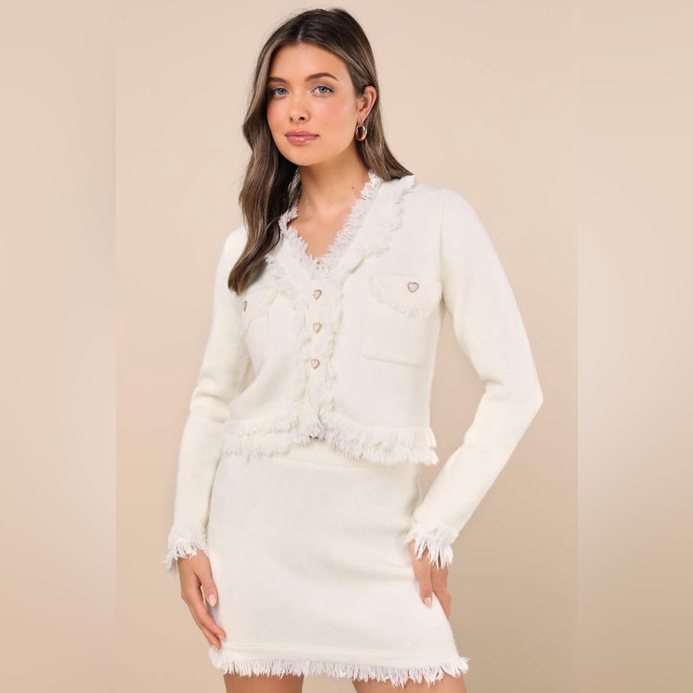 Elegant Fringe Two-Piece Sweater